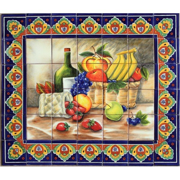 Mexican Talavera Mural Frutas 6
